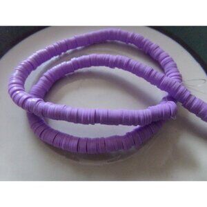 1 Strand Purple Polymer Clay Beads